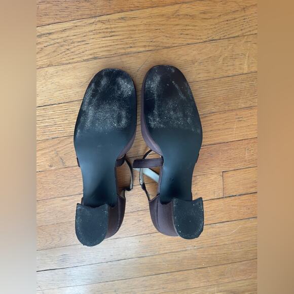 90s Vintage Unlisted Brown Mary Jane Heels - Picture 8 of 9